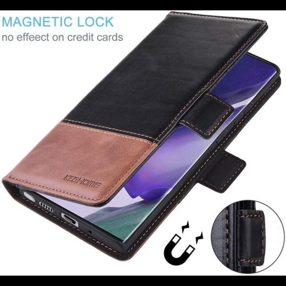 Fathers Day Gifts For Galaxy Note 20 Ultra Leather Wallet Case Credit Card Slot - Picture 6 of 7